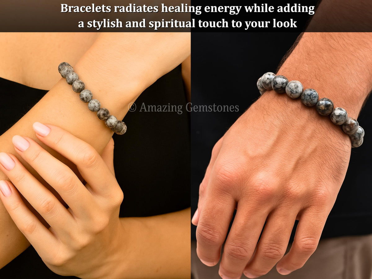 Amazing Gemstone Yooperlite Bracelet for Women Men's Gifts - Protection Healing Crystal Bracelet - 8mm Gemstone Beaded Adjustable Bracelet Pulseras Para Hombres Mujer Stocking Stuffers