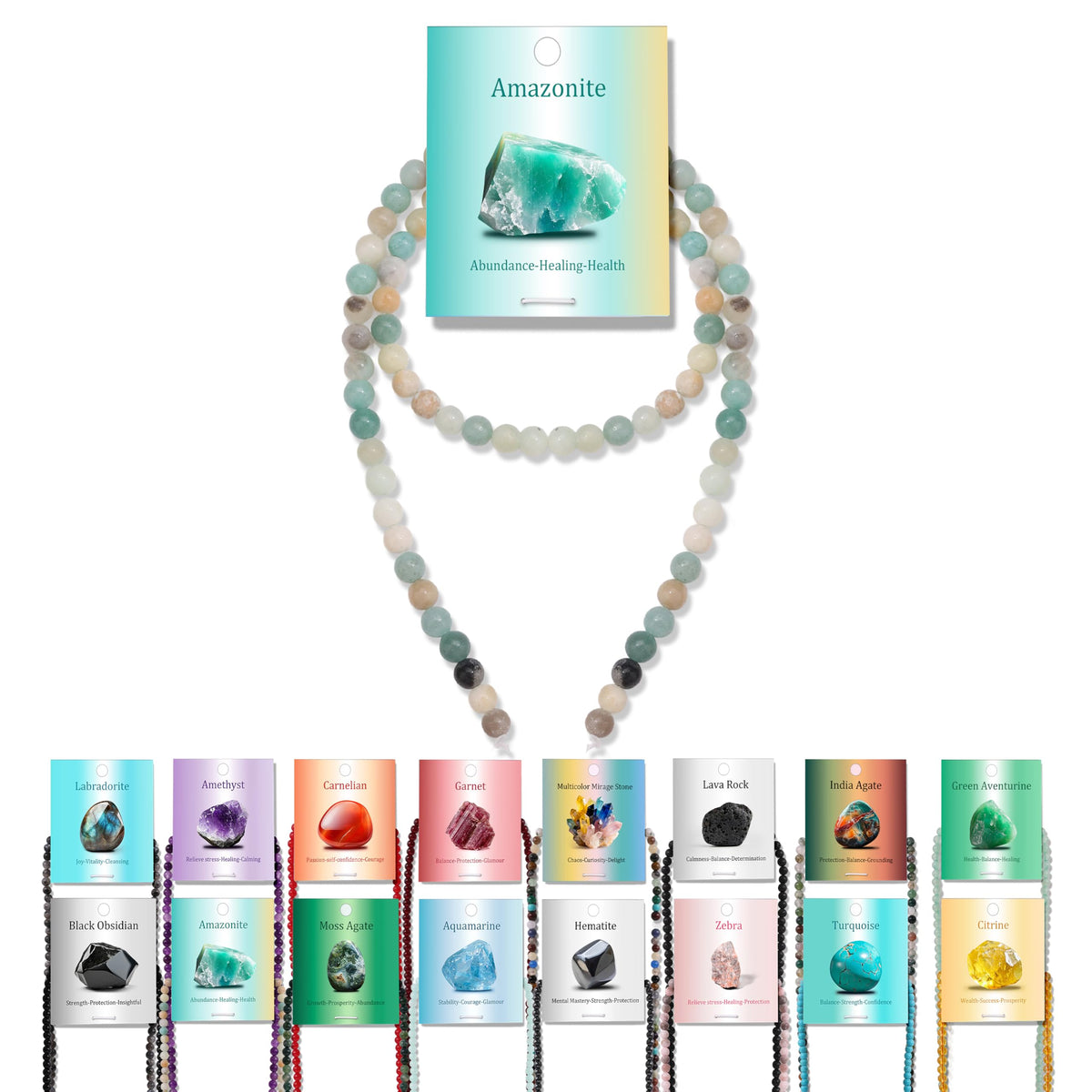 Vinswet 90pcs 4mm Amazonite Natural Stone Beads Round Genuine Real Stone Beading Loose Gemstones DIY Smooth Bead for Bracelet Necklace Earrings Jewelry Making