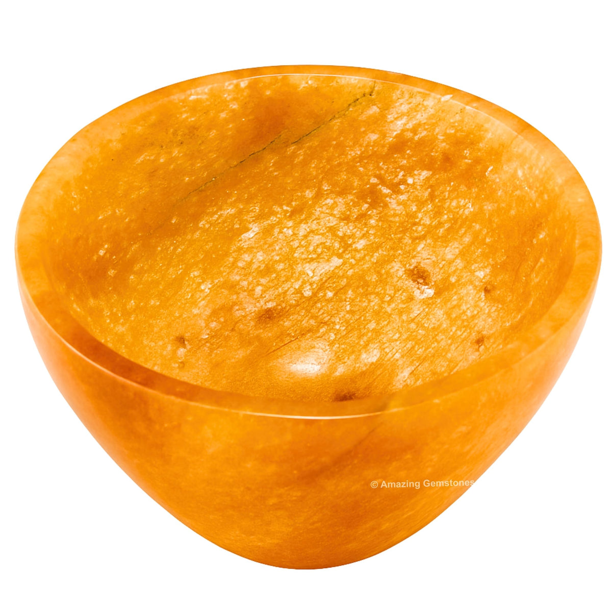 Golden Quartz Crystal Bowl - 2 Inch Decorative Bowls for Room and Home Decor - Gemstone Healing Crystals for Elegant Display, Positive Energy Balance and Gift
