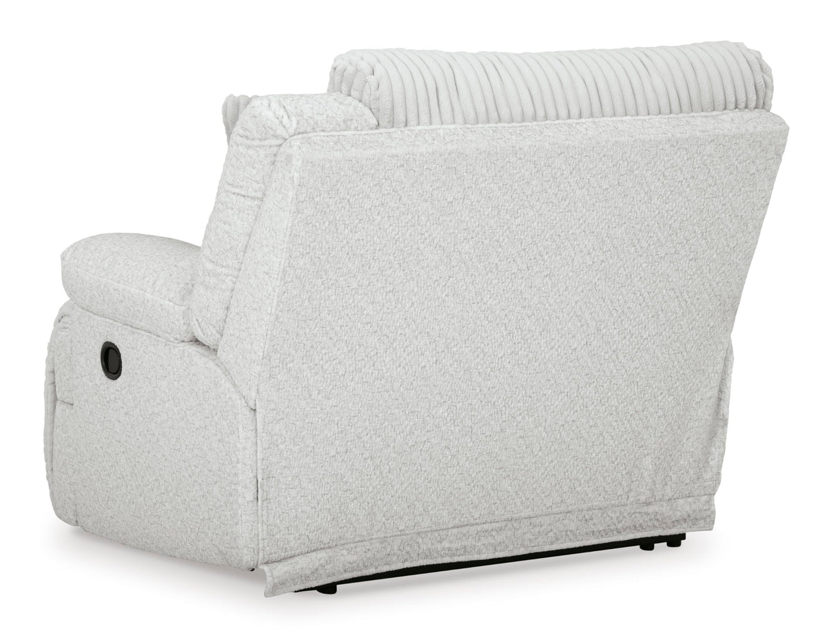 Signature Design by Ashley Top Tier Coastal 3-Piece Reclining Sectional Sofa with 4 Accent Pillows, Light Gray