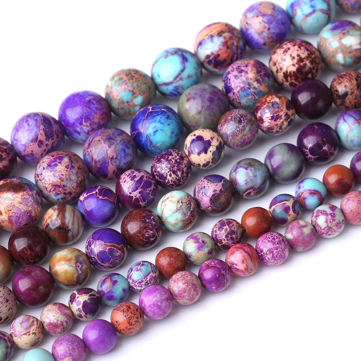 90PCS 4MM Natural Galaxy Sea Sediment Jasper Stone Beads Energy Healing Beads for DIY Jewelry Bracelet Necklace Making for Jewelry Making15Inch