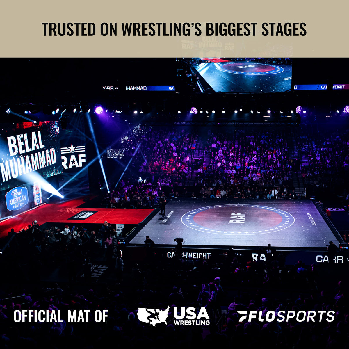 Dollamur 10’x10’x1.25” Wrestling Mat, Home Workouts, Exercise, with Circles, FLEXI-Connect®