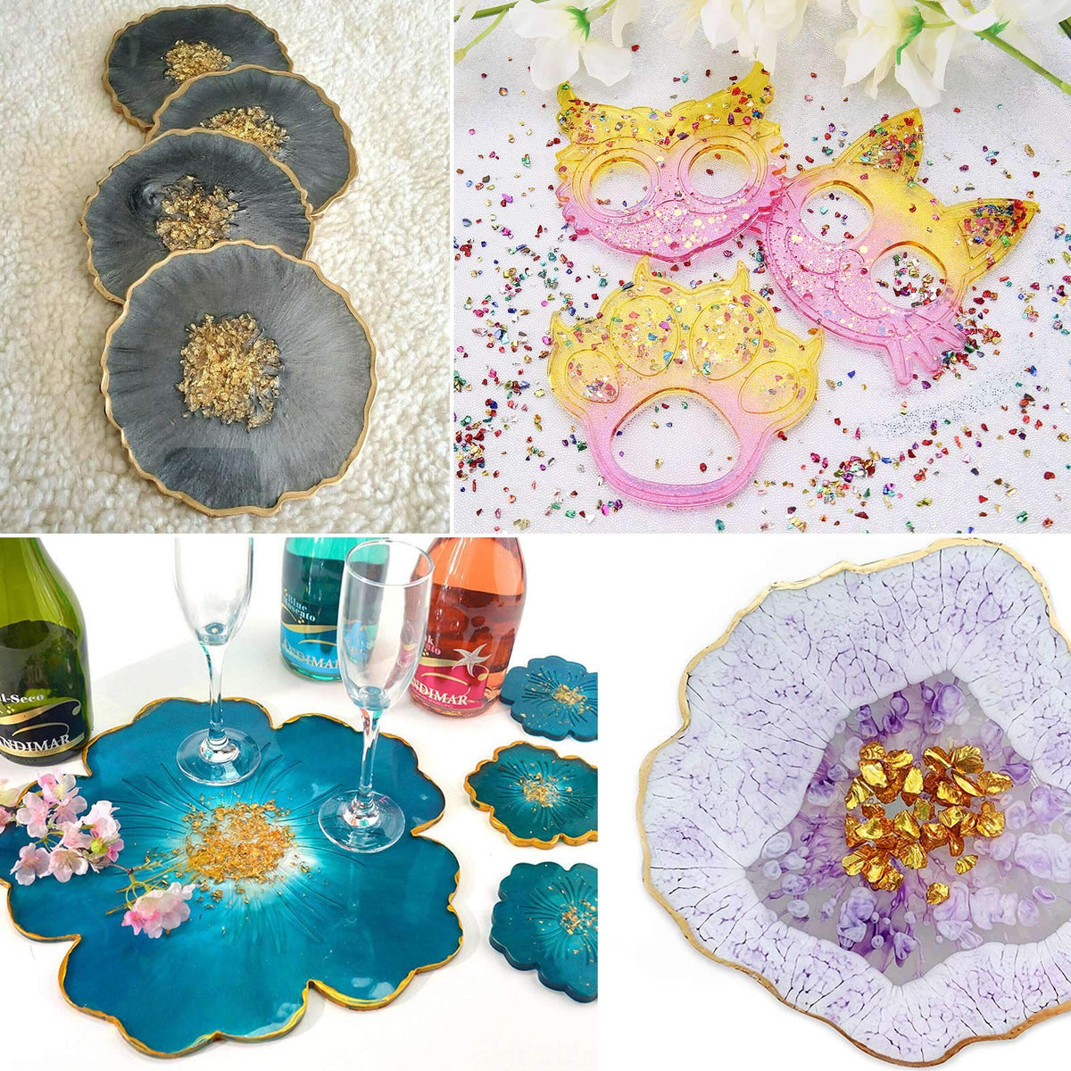 Irregular Crushed Glass Chips Sprinkles, 100g Metallic Chunky Glitter Stones for Nail Art, Resin Mold Filler, DIY Crafts, Vase Filler, Jewelry Making (Light Purple AB)