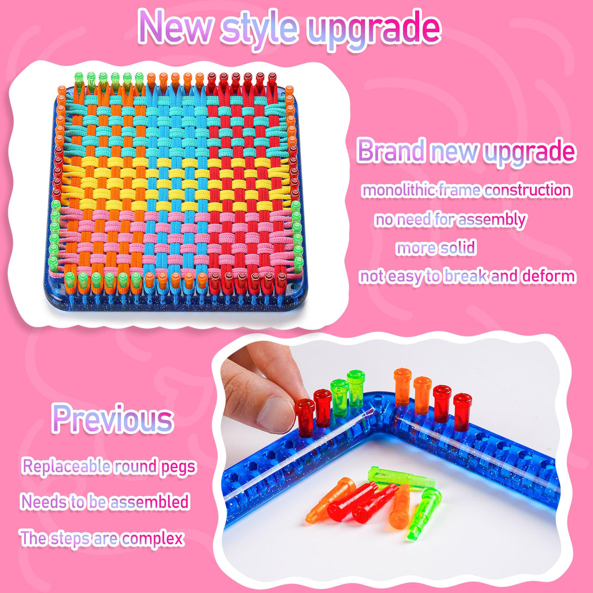 CCTVRTV Weaving Loom Kit Toys for Kids and Adults, Potholder Loops DIY Arts and Crafts for Boys and Girls Ages 5 6 7 8-12 13, Easy Potholder Loom Knitting Kits Gifts for Beginners, 252 Craft Loops