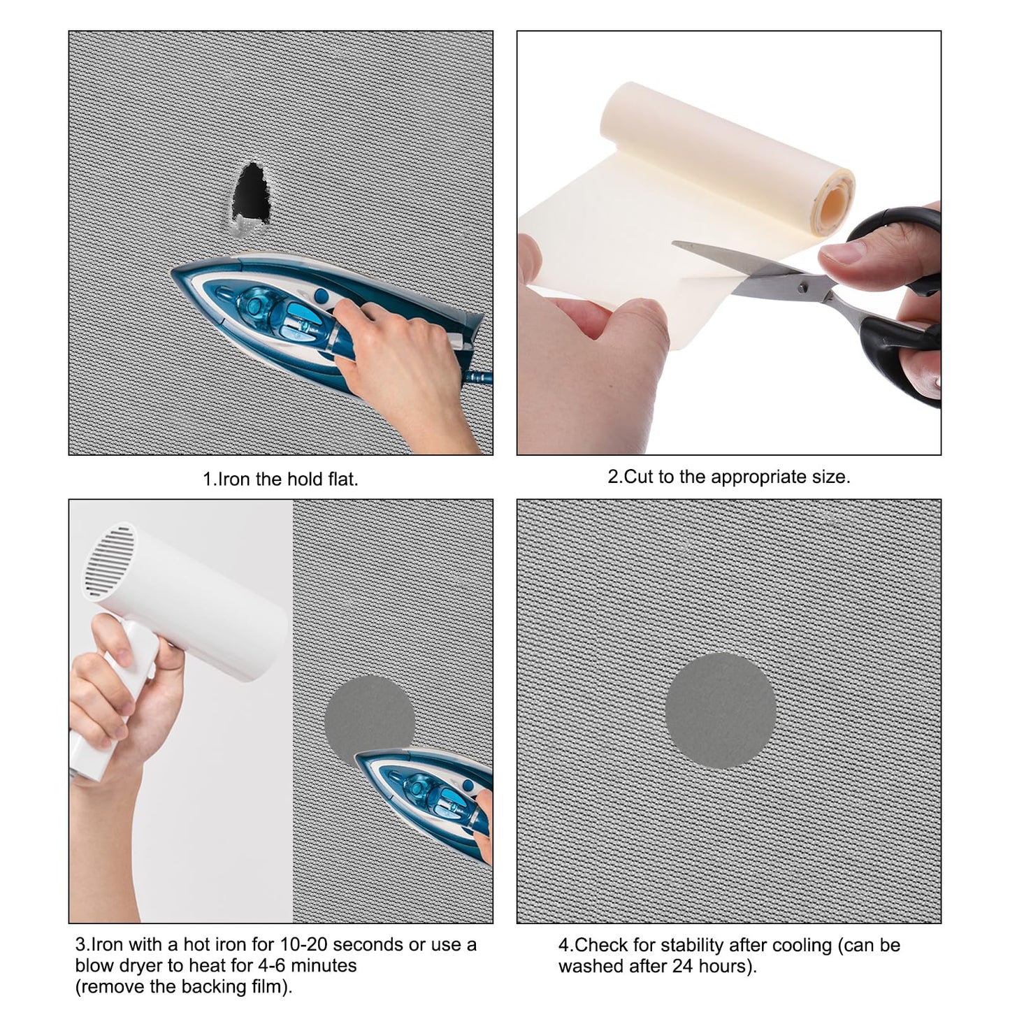 PATIKIL Fabric Patches 63x4 Inch, Iron-on Nylon Roll Fabric Patches for Clothing Waterproof Clothing Repair Decoration Kit Adhesive Fabric Patches, Navy