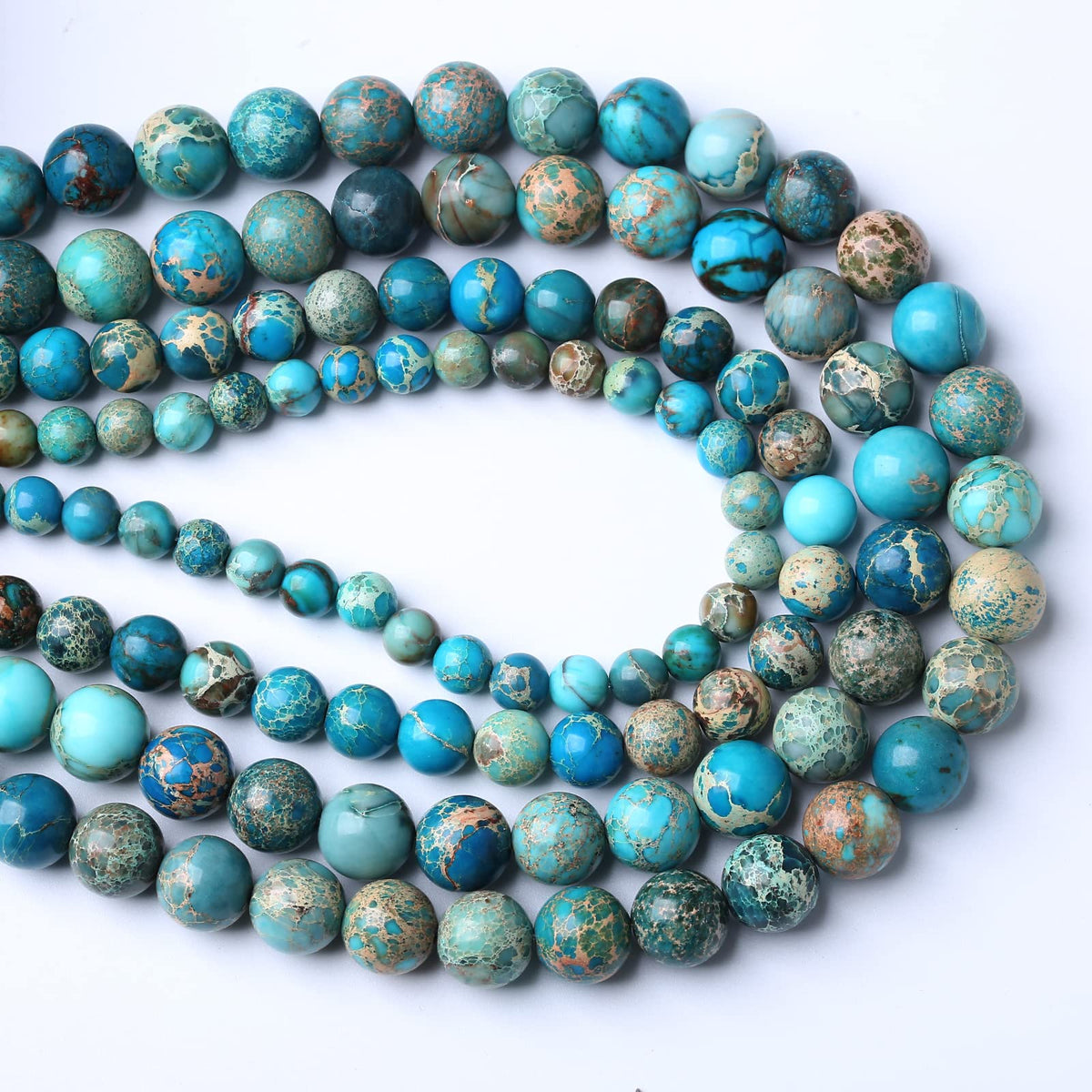 36PCS 10mm Natural Blue Imperial Jasper Beads Round Loose Stone Beads for Jewelry Making for Jewelry Making DIY Bracelet Necklace 15 Inch,Energy Stone Healing Power (10mm, Blue Imperial Jasper Beads)