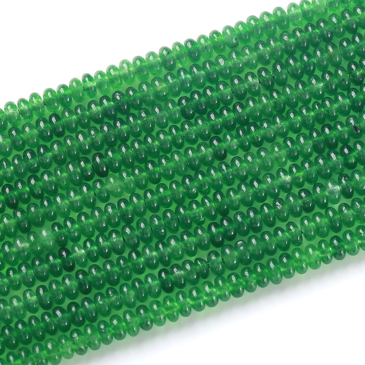 150PCS 2x4mm Natural Green Jades Stone Rondelle Beads Abacus Disk Stone Beads Round Loose Spacer Gemstone for DIY Bracelet Necklace Jewelry Making