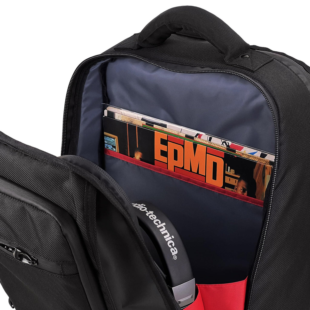 TRAKPACK Backpack for Producers & DJs, XL Capacity with 3 Storage Layers, Fits Akai MPC Live 3 / Ableton Push 3 / Native Instruments Maschine / Pioneer DDJ-FLX4 / Traktor Kontrol S2 / 12" Vinyl LPs