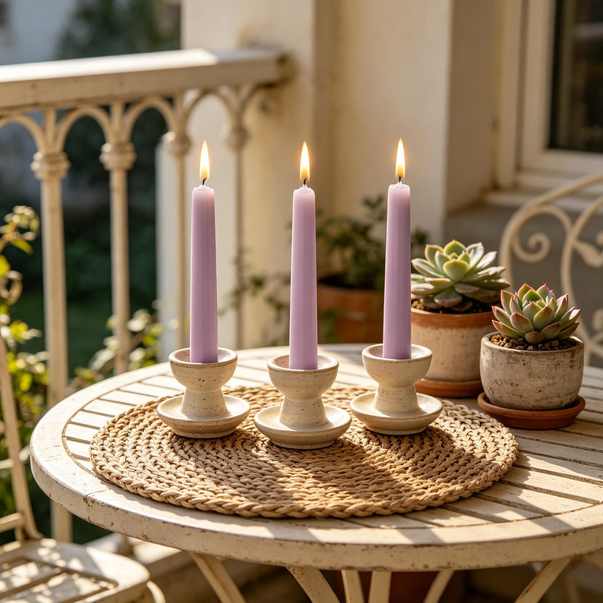 20-Pack Light Purple Taper Candles Unscented, 10 Inch Tall Dinner Table Candlestick for Wedding Centerpieces, Bulk Tapered Candles Smokeless Dripless, Lavender Decorative Candle for Home Decor
