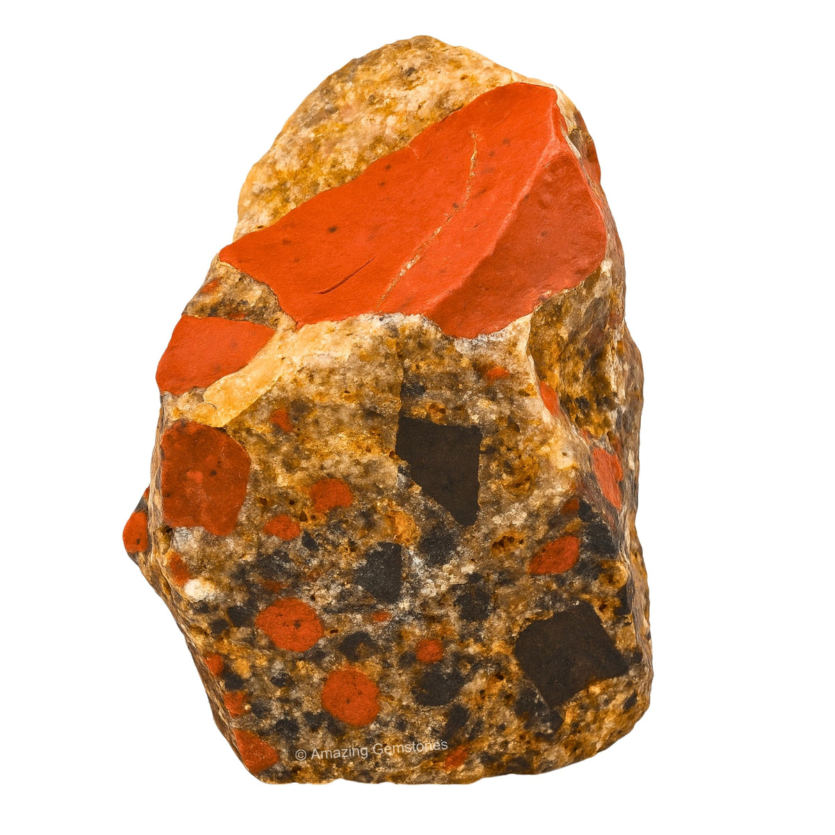 Amazing Gemstone Spotted Jasper Raw Crystals and Healing Stones, Natural Rocks for Tumbling and DIY Raw Stones and Crystals (1 Piece)