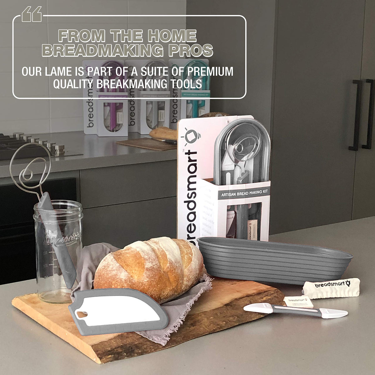 Breadsmart Bread Lame - Bread Scoring Tool - Set of 10 Stainless Steel Blades - Bakers Dough Scorer - Best Sourdough Bread Baking Supplies