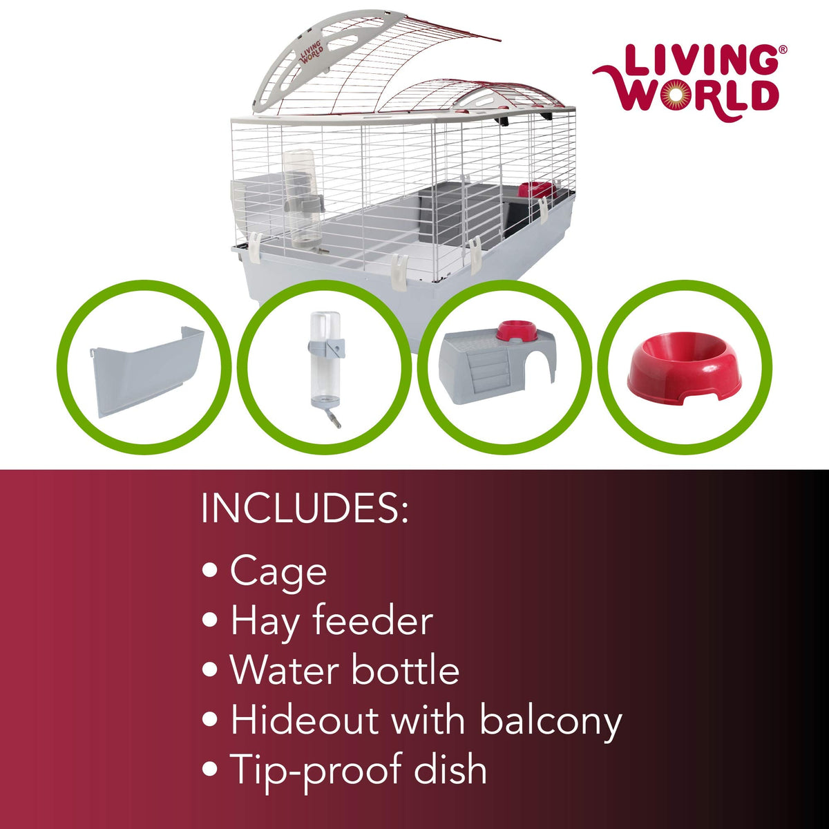 Living World - Deluxe Hybrid Habitat, X-Large - Rabbit, Guinea Pig, Chinchillas, and Small Animal Cage