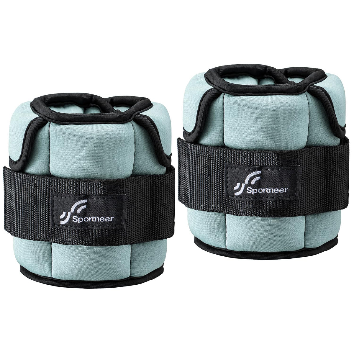 Sportneer Adjustable Ankle Weights for Women and Men：1 Pair 1 2 3 4 6 7 8 10 lbs Upgraded Easily Adjustable Leg Weight, Weighted Wrist Weight Strap for Gym, Fitness, Workout, Walking, Dancing (Black, 5 lbs x 2)