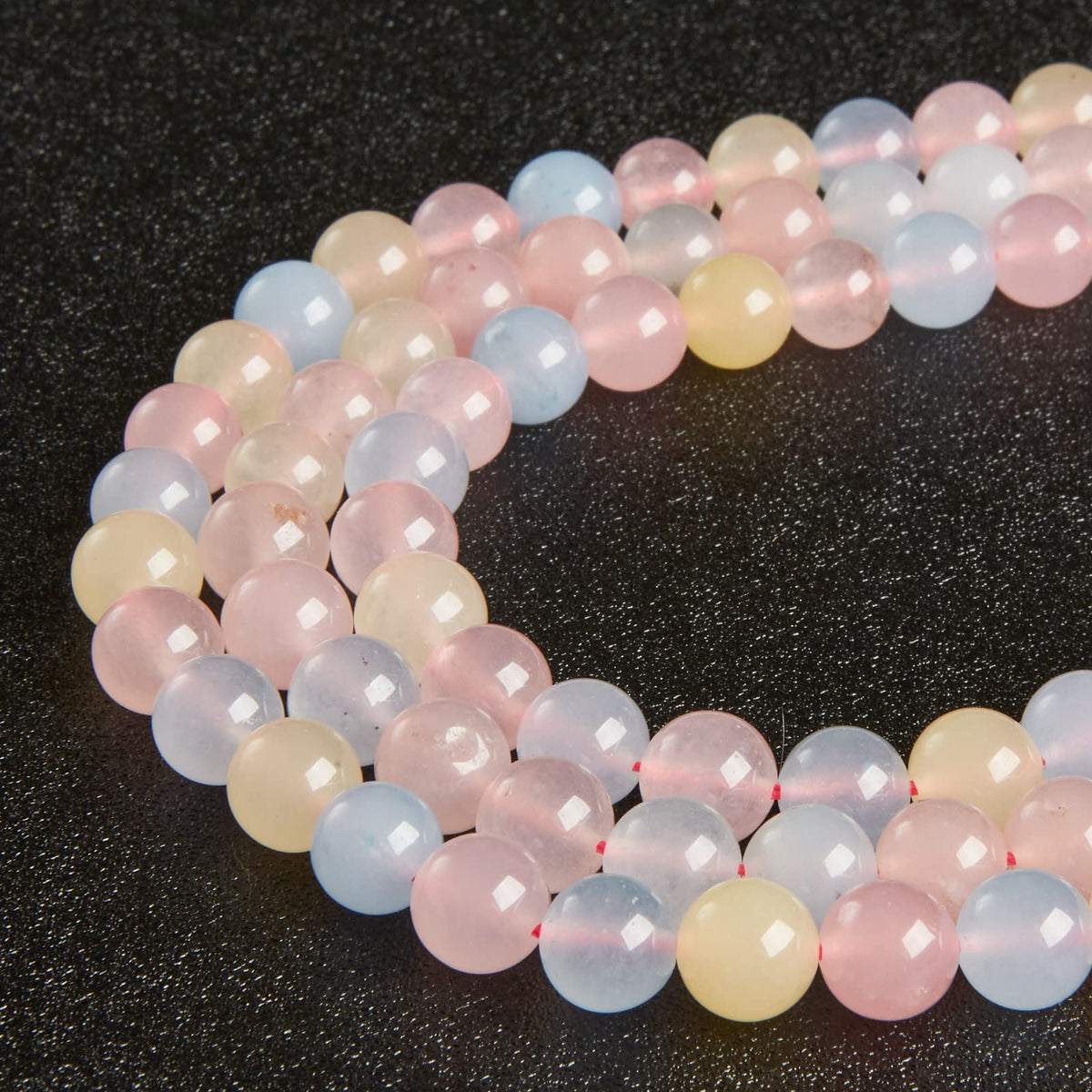 60pcs 6mm Morgan Chalcedony Beads Natural Gemstone Beads Round Loose Beads for Jewelry Making