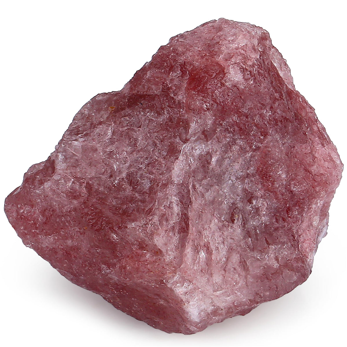 YATOJUZI Strawberry Quartz 1.8-2.2" Natural Raw Stones and Healing Crystals Large Stone Rough Crystal Rocks for Tumbling Cabbing Polishing Fountain Rocks Decoration 1PCS