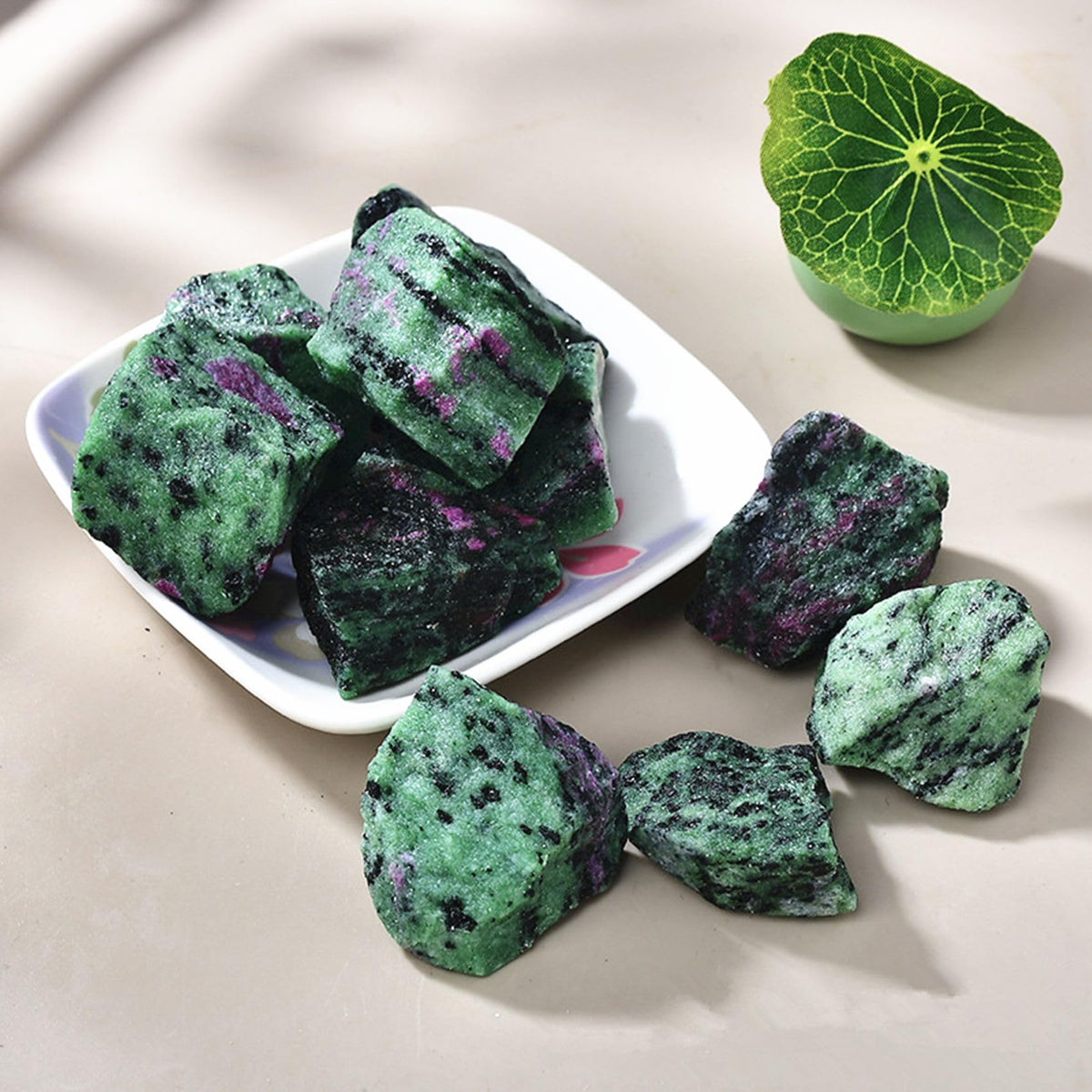 Epidote Raw Crystals Healing Crystals Natural Rough Stones 1.2-2" for Tumbling, Fountain Rocks, Yoga, Meditation, Polishin, Gift 17