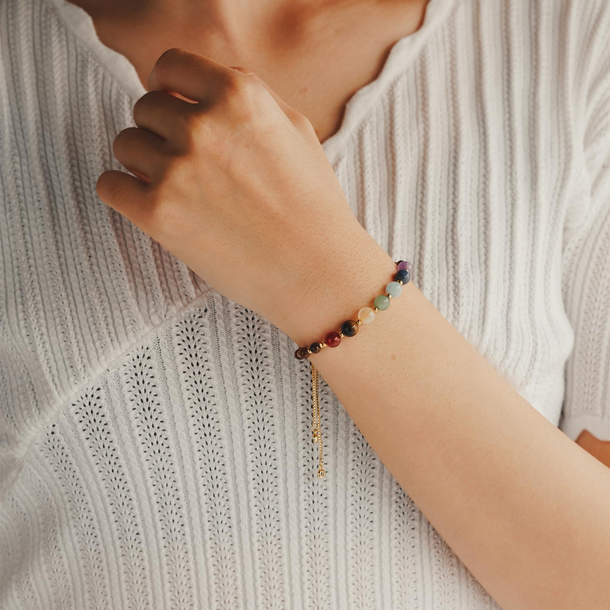 LAVEIR Chakra Bracelets for Women, Crystals and Healing Stones Crystal Bracelet Healing Bracelet for Women Spiritual Gifts Relaxing Gifts Yoga Meditation Anxiety Jewelry