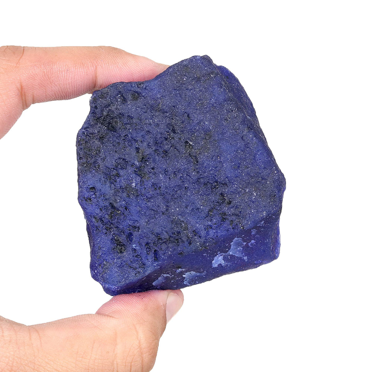 REAL-GEMS 1425 Ct Natural Blue Sapphire Raw Healing Crystal Loose Gemstone for Jewelry Making home decor Stone for Craft and Display