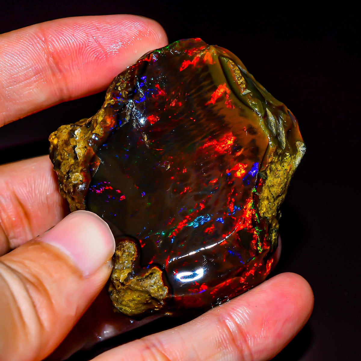 233 Ct Natural Ethiopian Opal Rough | Raw Welo Gemstone 55x50 mm KR45-3