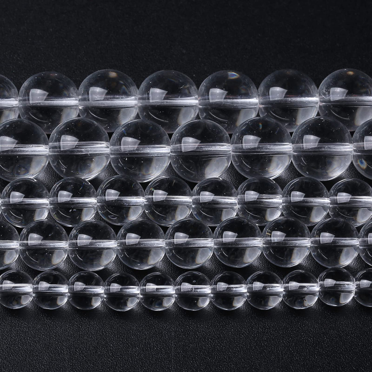 6MM 63PCS Clean Glass Spacer Loose Beads for Jewelry Making DIY Bracelet Necklace