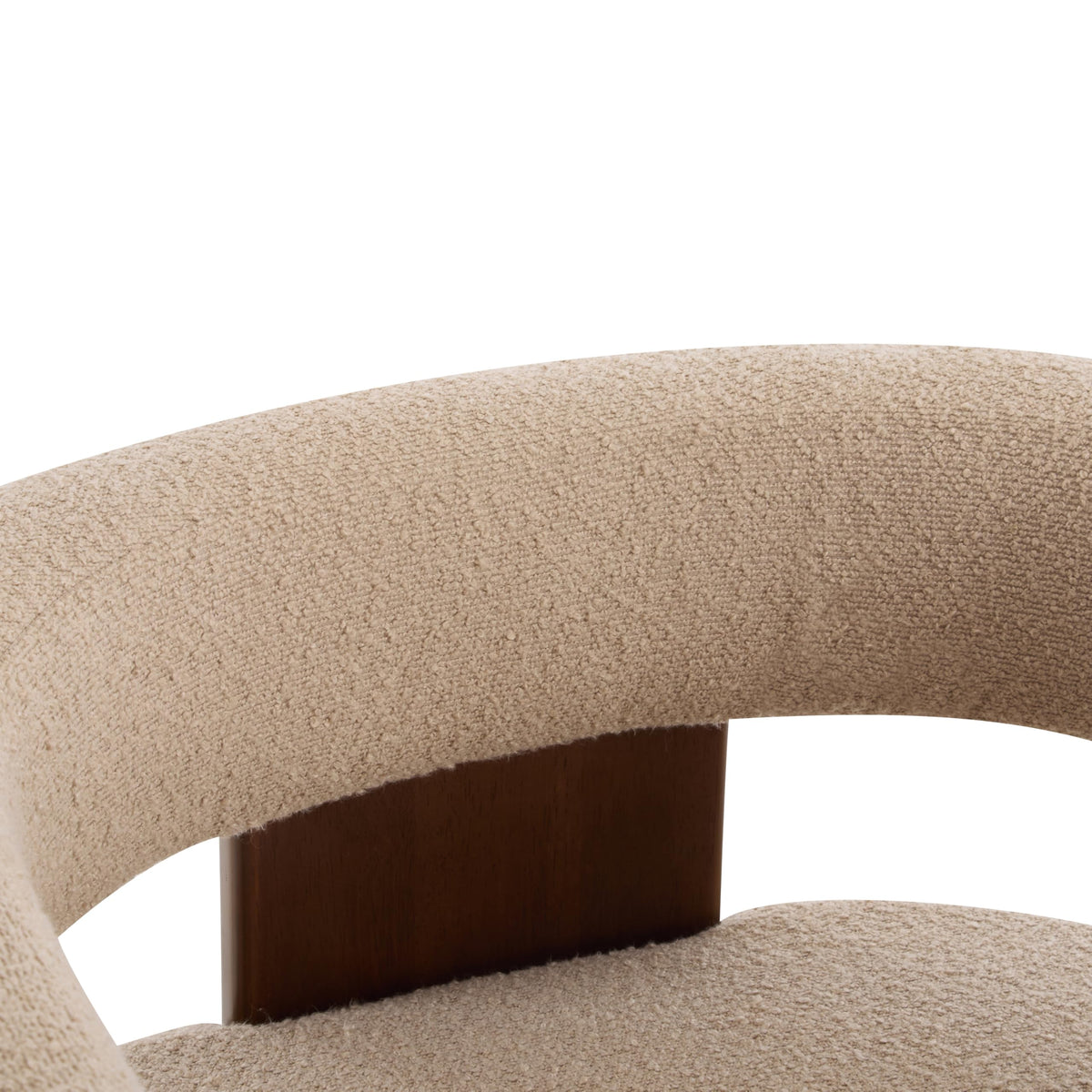 Christopher Knight Home Nettie Modern Accent Chair for Living Room, Boucle Fabric Single Lounge Sofa Chair with Wooden Frame, Comfy Reading Chair for Bedroom, Lounge Armchair with Cushion, Dark Beige