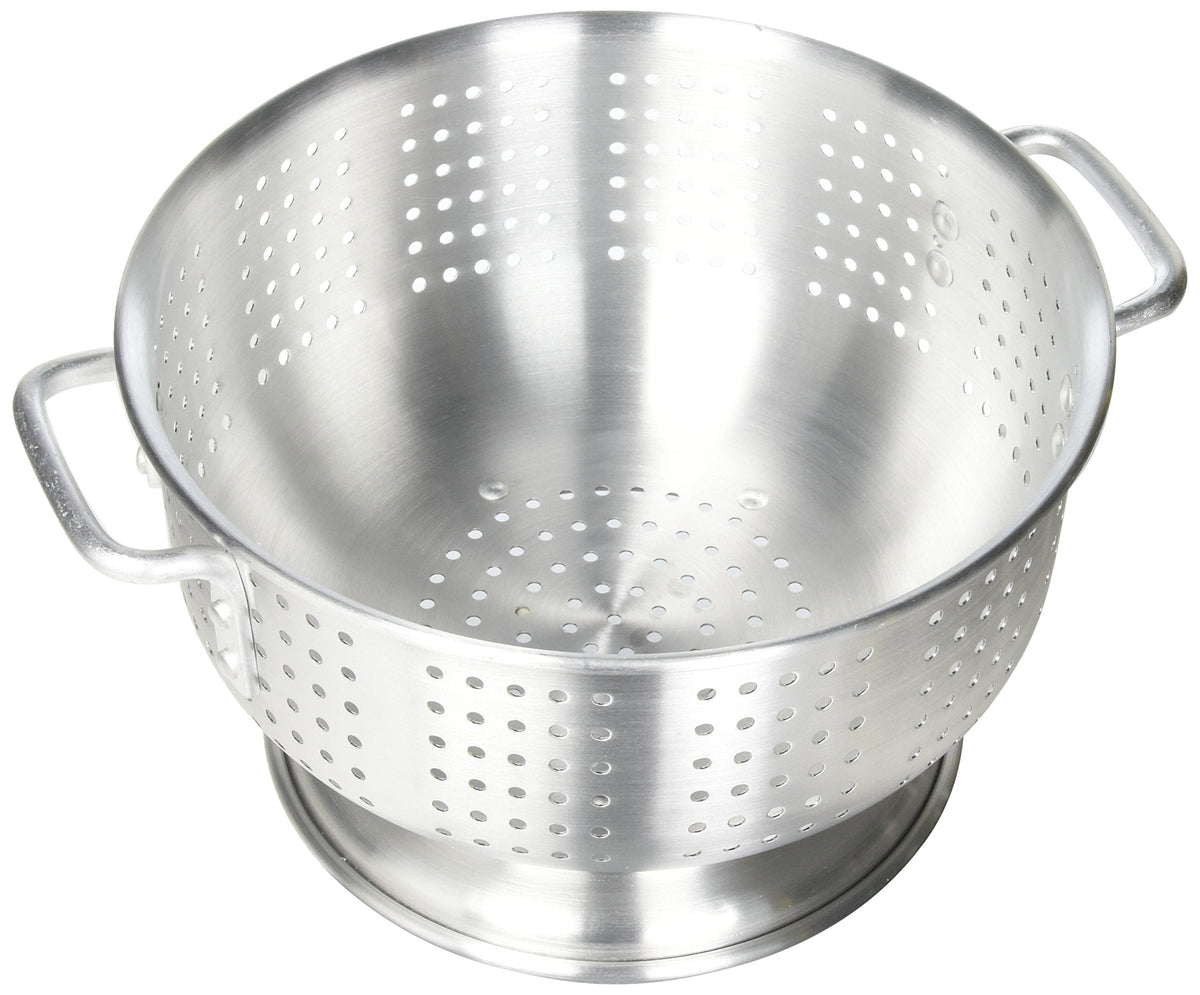 Winco Aluminum Colander with Base, 8-Quart, Medium