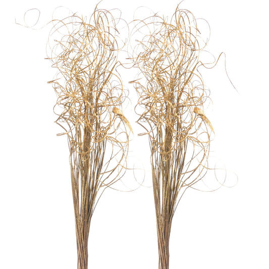 Royal Imports Sparkle Glitter Curly Ting Ting Branches Vase Filler for Wedding, Holiday & Home Decoration, 26”, 75 Stems (Gold)