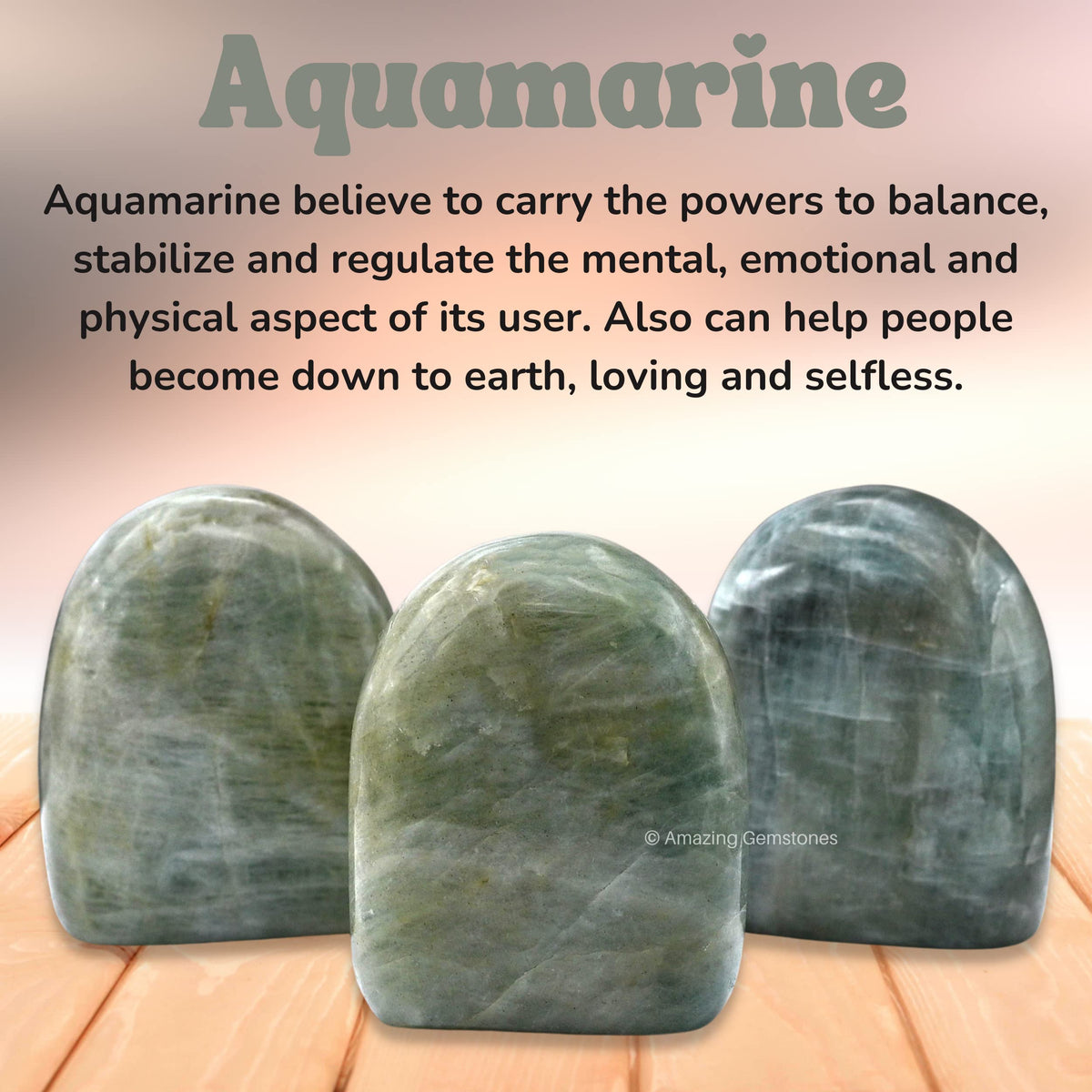 Amazing Gemstone Aquamarine Crystal Standing Palm Stone - Aquamarine Palm Stones and Crystals, A++ Grade Gemstones and Crystals - Healing Crystals and Healing Stones Office Home Decor Gifts