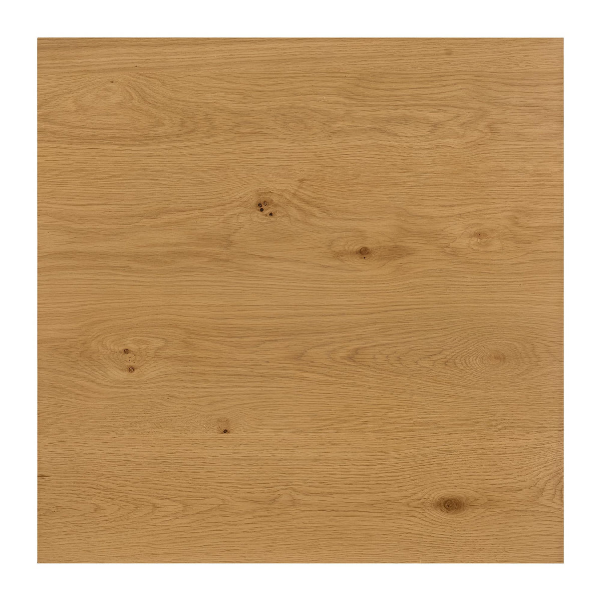 Martin Svensson Home Julian Genuine Oak Wood Coffee Table, 32 Inch Square, Mid Century Modern Cocktail Table for Living Room, Dual Drawers, Slatted Sides, Leveling Feet, Light Oak Natural