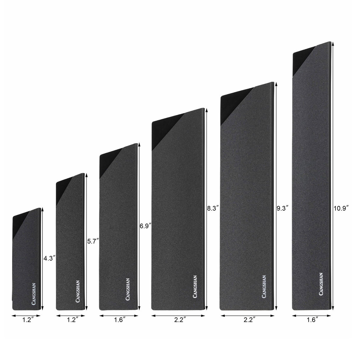 Cangshan 6-Piece Knife Edge Guard Set, 503633, Black