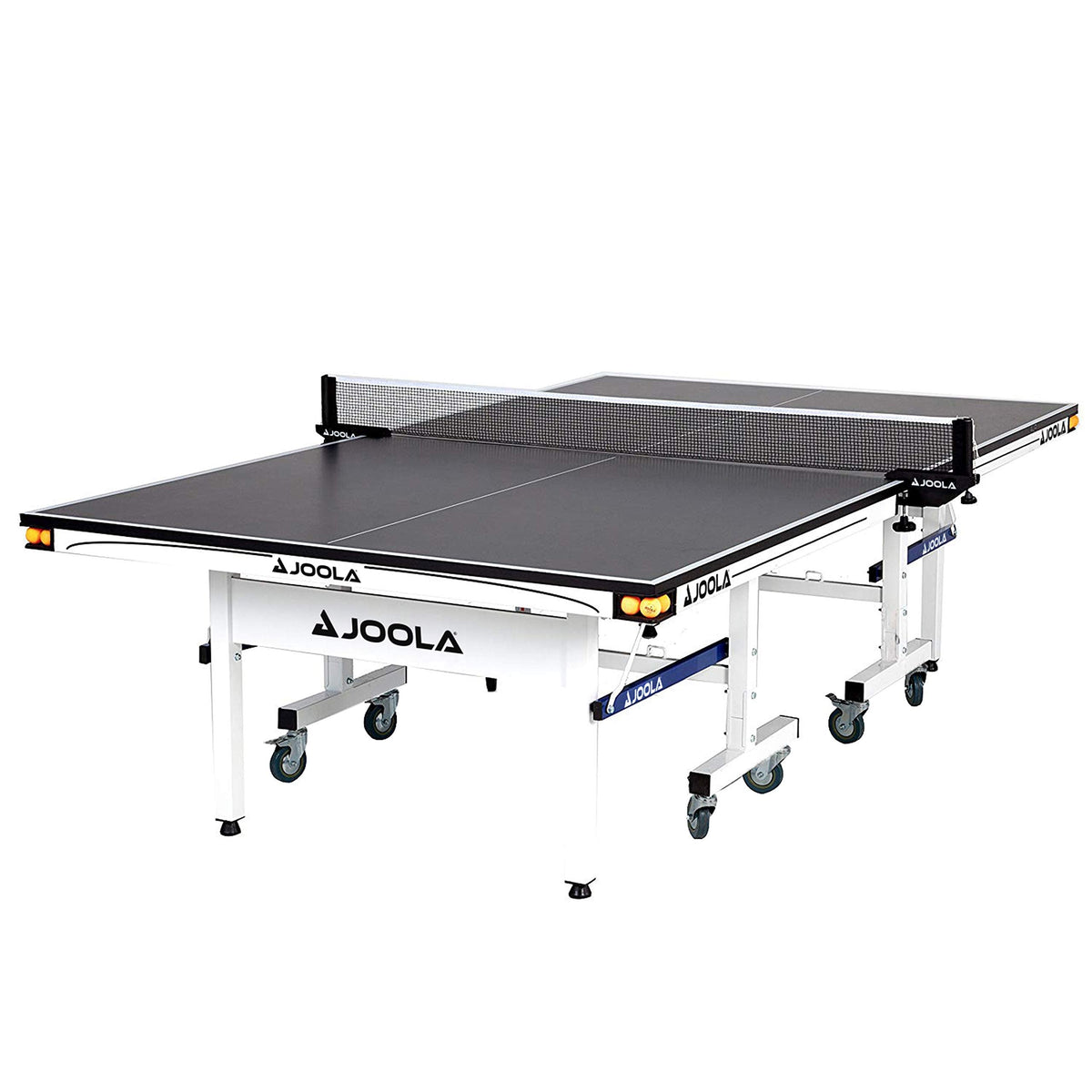 JOOLA Rally TL Professional MDF Indoor Ping Pong Table w/Quick Clamp Table Tennis Net & Post Set - 10 Minute Easy Assembly - Corner Ball Holders - Tournament Quality - Includes Playback Mode