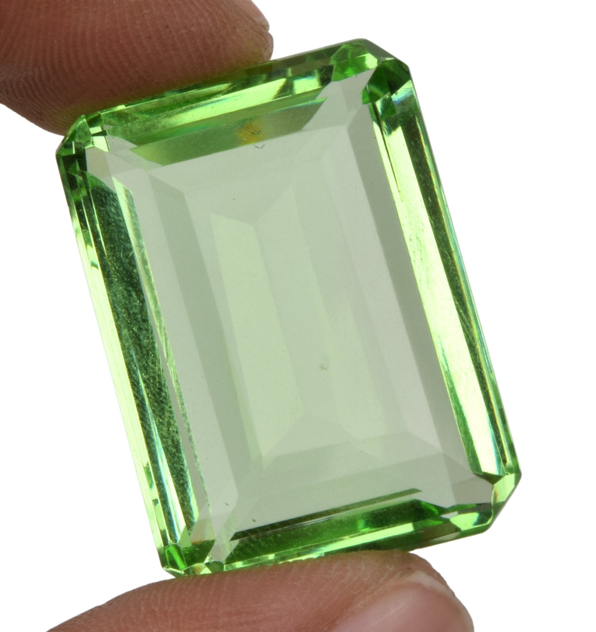 GEMHUB 200 Ct Green Amethyst Gemstones Lot 4 Pieces Emerald Cut Natural Loose Stones for Jewelry Making