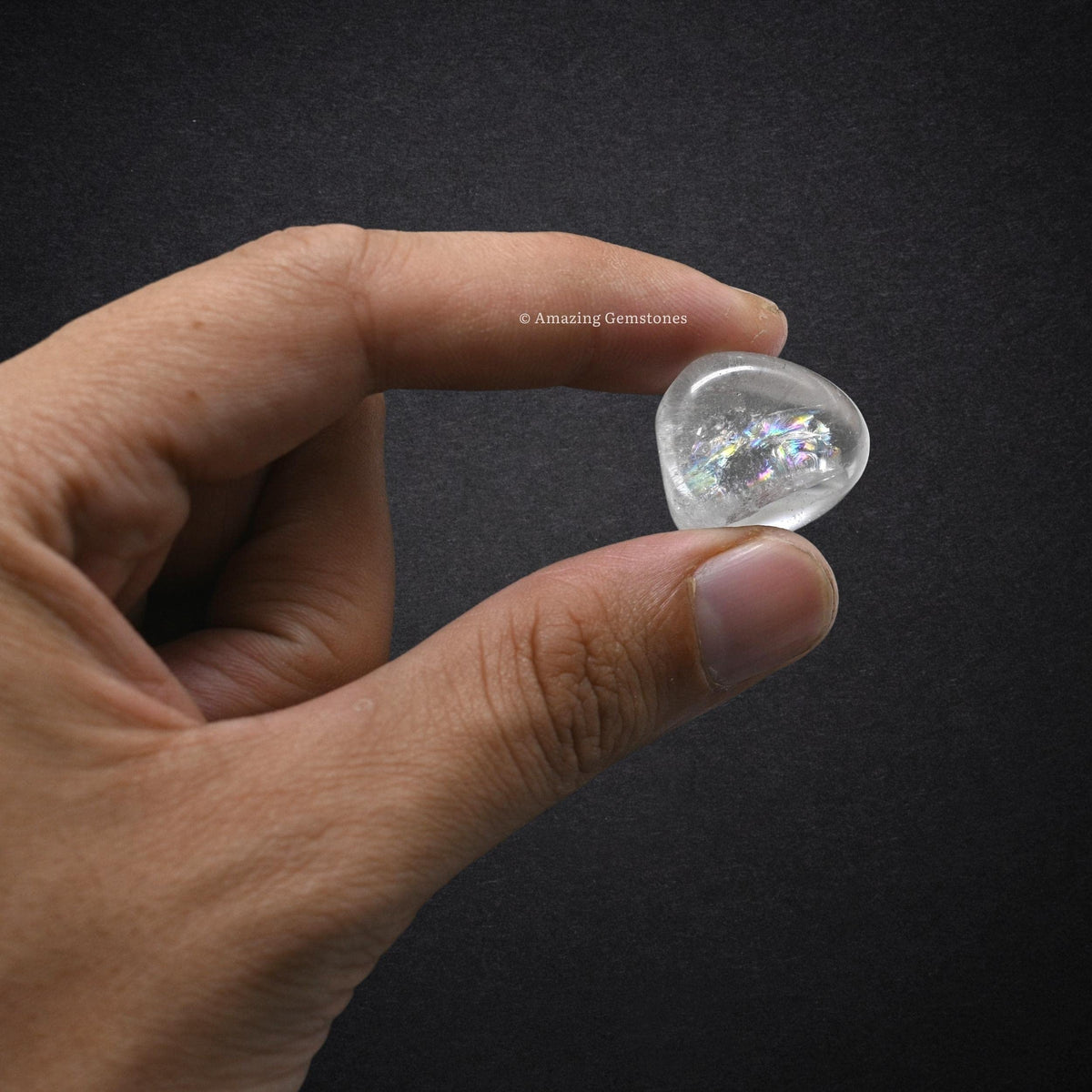Amazing Gemstone Clear Quartz Crystals and Healing Stones Tumbled - 1 Oz Clear Quartz Stone, Natural Healing Stones for Energy Balance, Stress Relief - Polished Gems Rocks