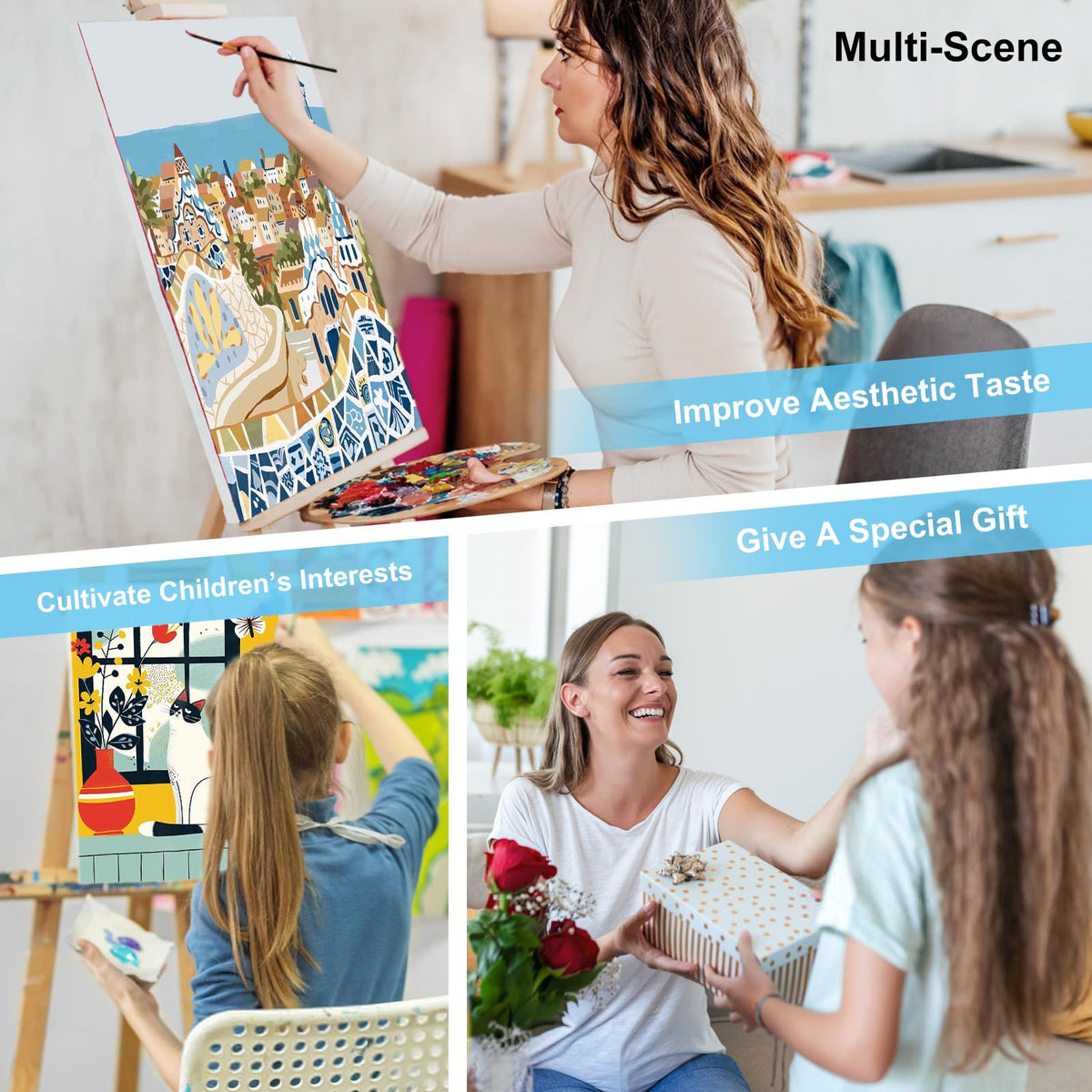 6 Pack Paint by Numbers Kit for Adults Beginners - 8x10 Inch Cocktail Adult Paint by Number Kits on Canvas, Cocktail DIY Acrylic Oil Number Painting Kits for Adults, Perfect for Gift Home Decor