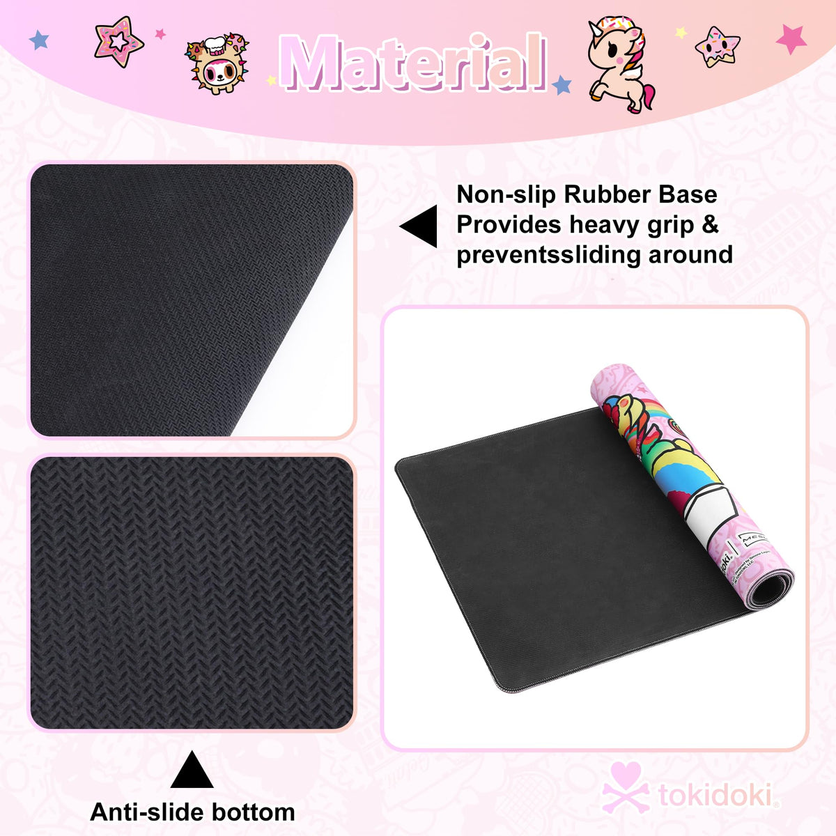 tokidoki Unicorno Mouse Pad Large Gaming Computer Mouse Pad Extended Keyboard Desk Accessories for Office Computer Laptop