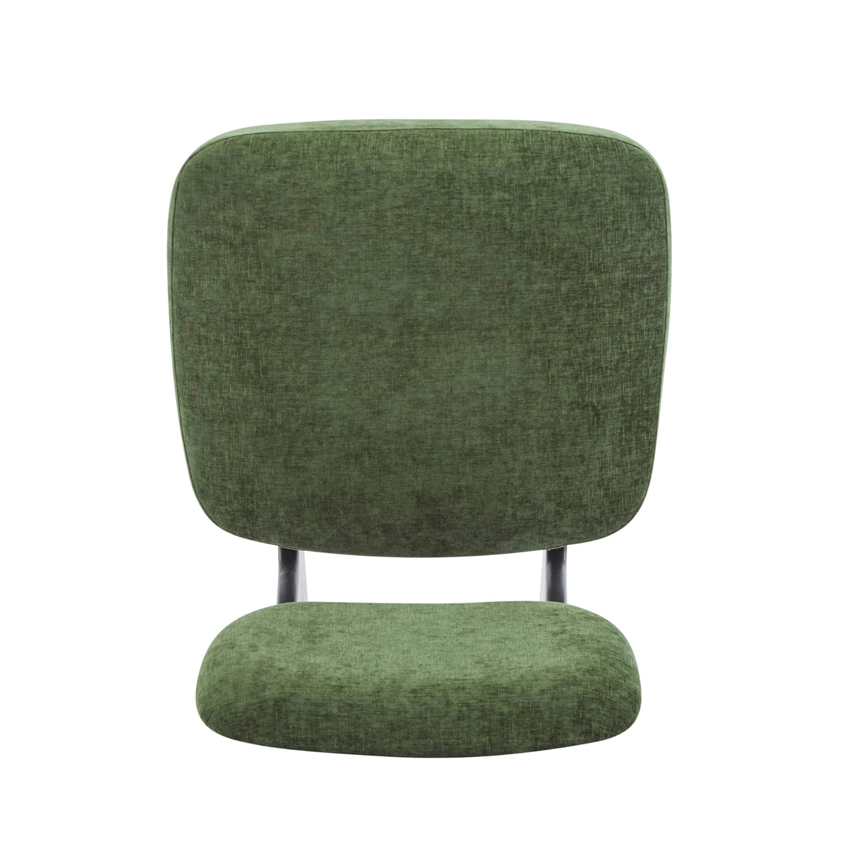 Christopher Knight Home Mores Low Profile Accent Chair Set of 2, Modern Living Room Armless Lounge Chair, Fabric Comfy Reading Chair for Bedroom, Wooden Frame and Thick Padded Seat, Black+Green