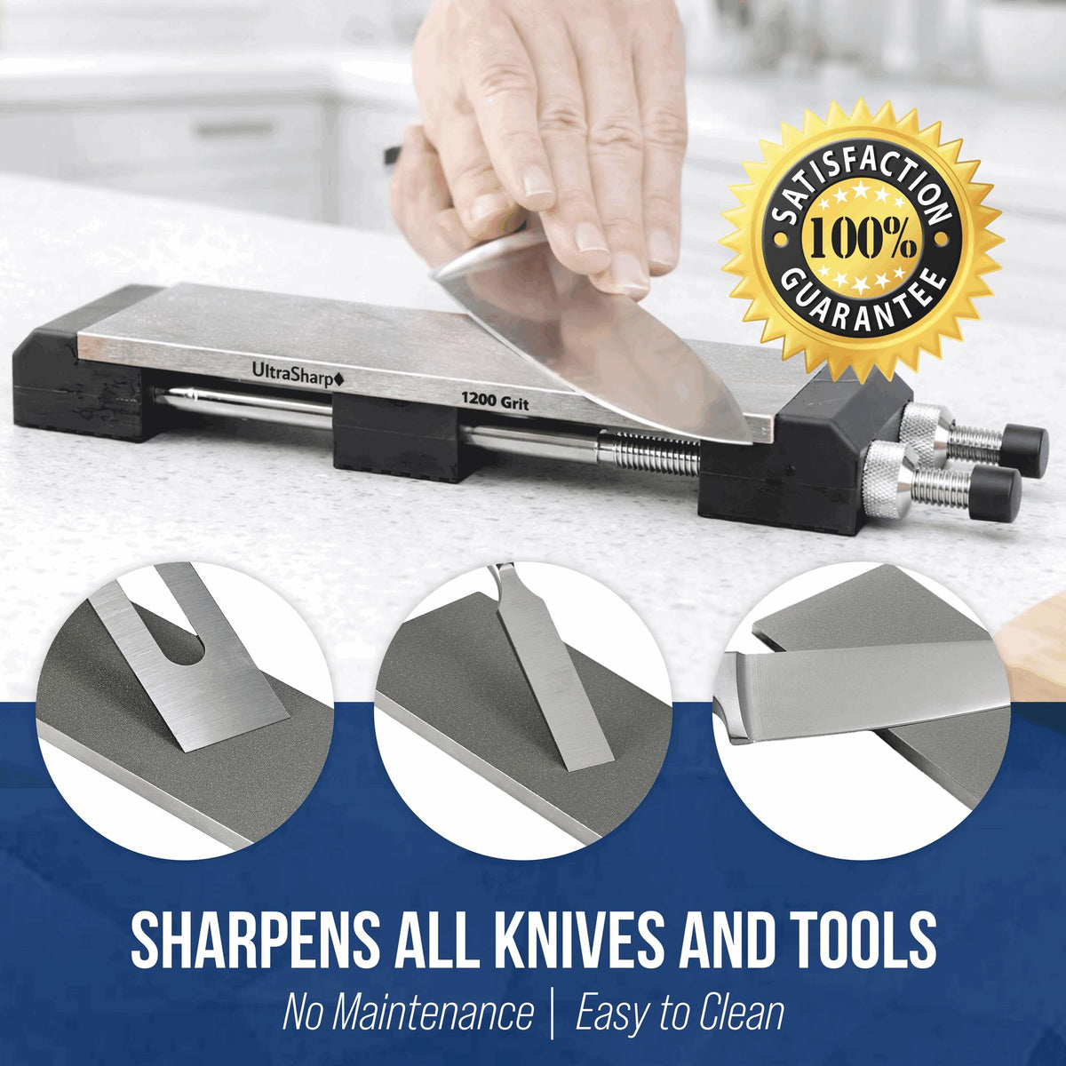 Ultra Sharp Diamond Sharpening Stone Set - 8 x 3 Coarse/Medium/Extra Fine