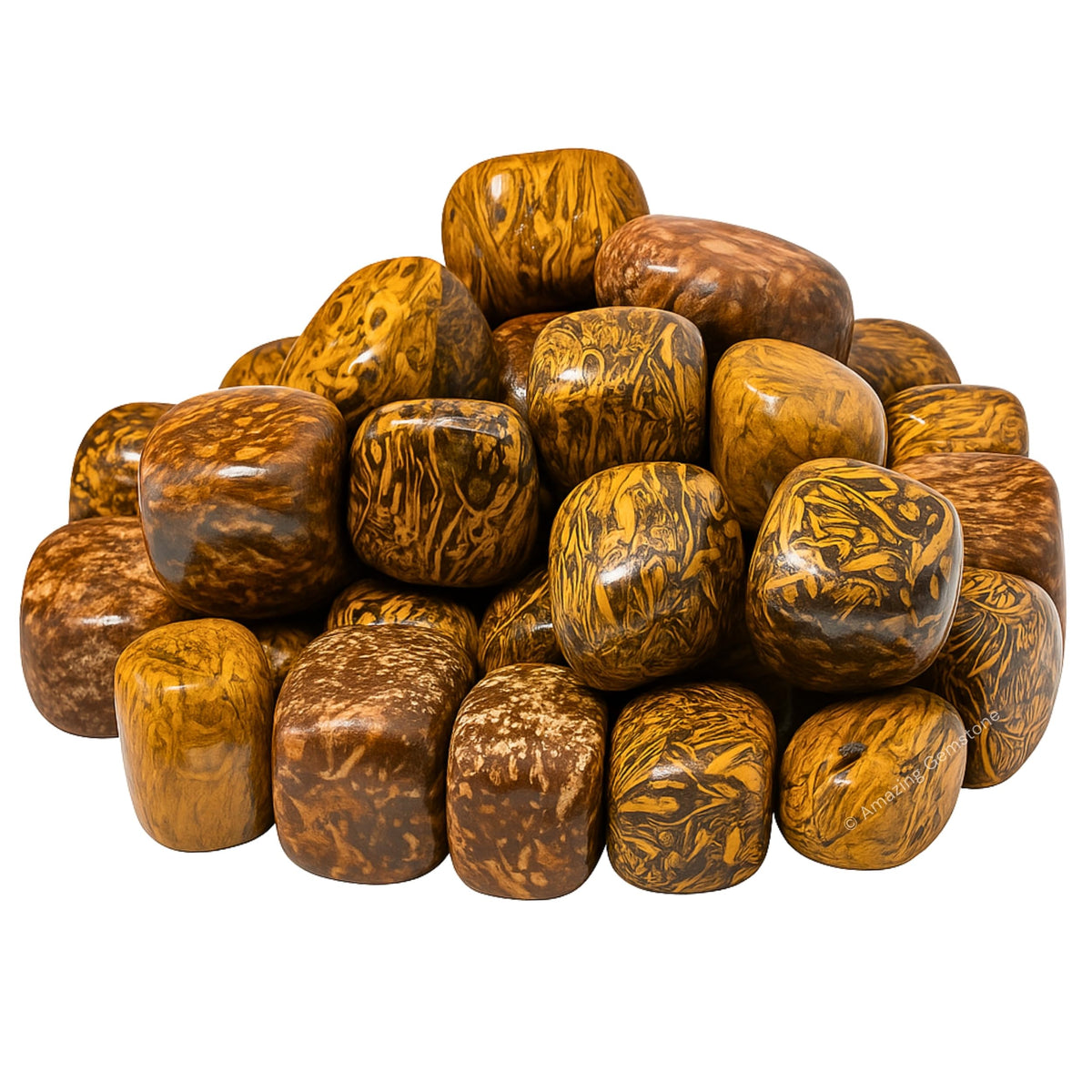 Amazing Gemstone Mariyam Jasper Crystals&Healing Stones - 1 oz Mariyam Jasper Stone, Natural Healing Stones for Energy Balance, Stress Relief - Premium Polished Gems Rocks for Meditation&Wellness