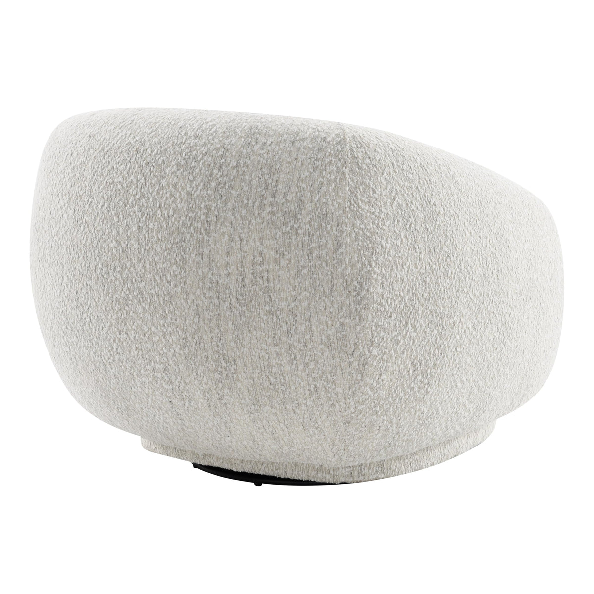 Furniture of America Corra Modern Boucle 41.7-inch Swivel Chair with 360-degree Swivel Base, Sloped Curved Backrest and Armrest for Living Room, Office, Beige