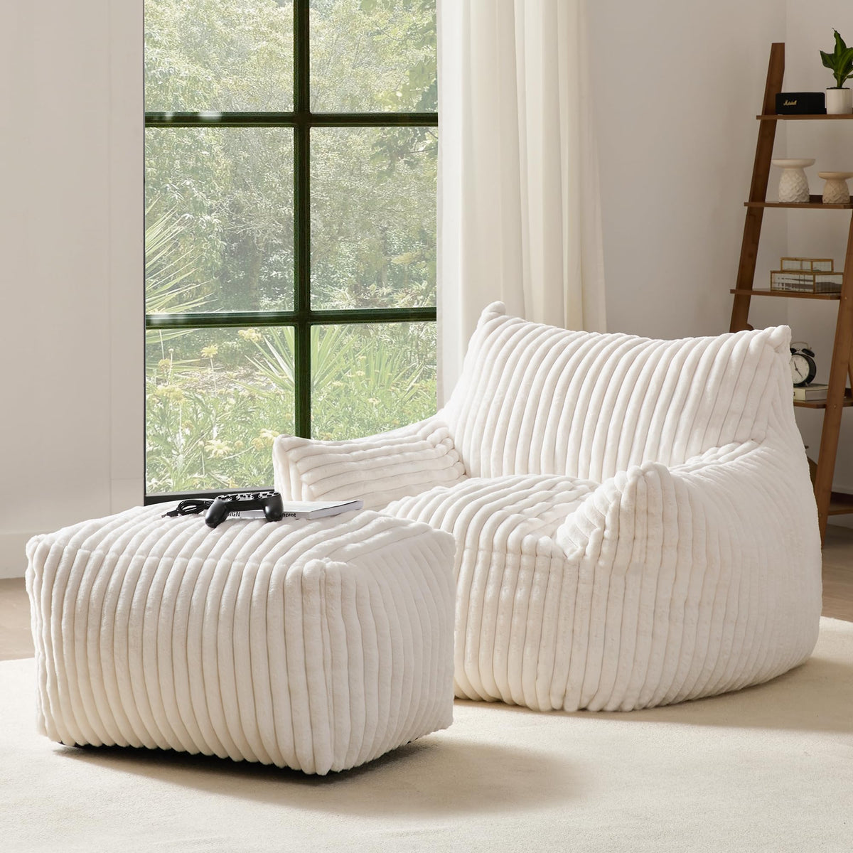Oversized Bean Bag Chair for Living Room Furniture Bean Bag Chairs for Adults- Small Couch & Lounge Accent Chair for Living Room Chairs or Bedroom