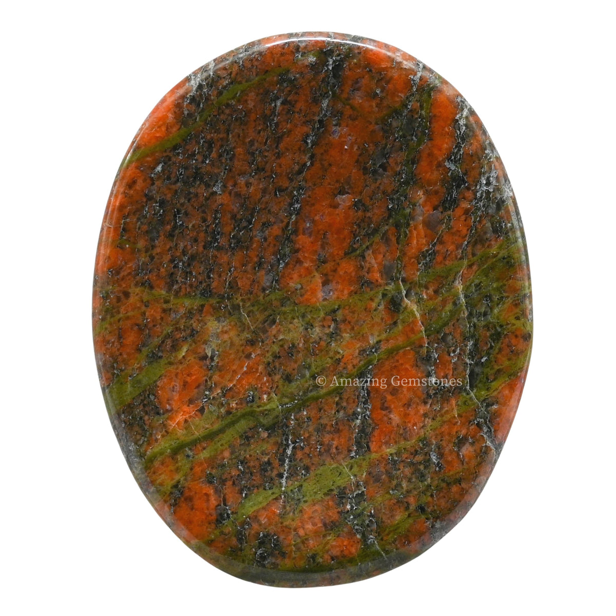 Amazing Gemstone Unakite Worry Stone Crystals and Healing Stones - Worry Stones for Stress Relief - Piedra Crystal Fidget for Meditation, Calming, Relaxation - Unique Stocking Stuffers