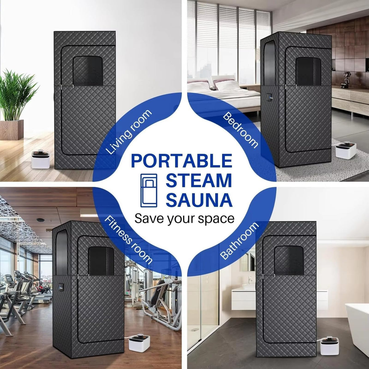 YXKJZHF Portable Steam Sauna, Indoor Sauna Tent for Home Spa Relaxation Boost Health and Recovery, with 2.6L 1000W Steamer