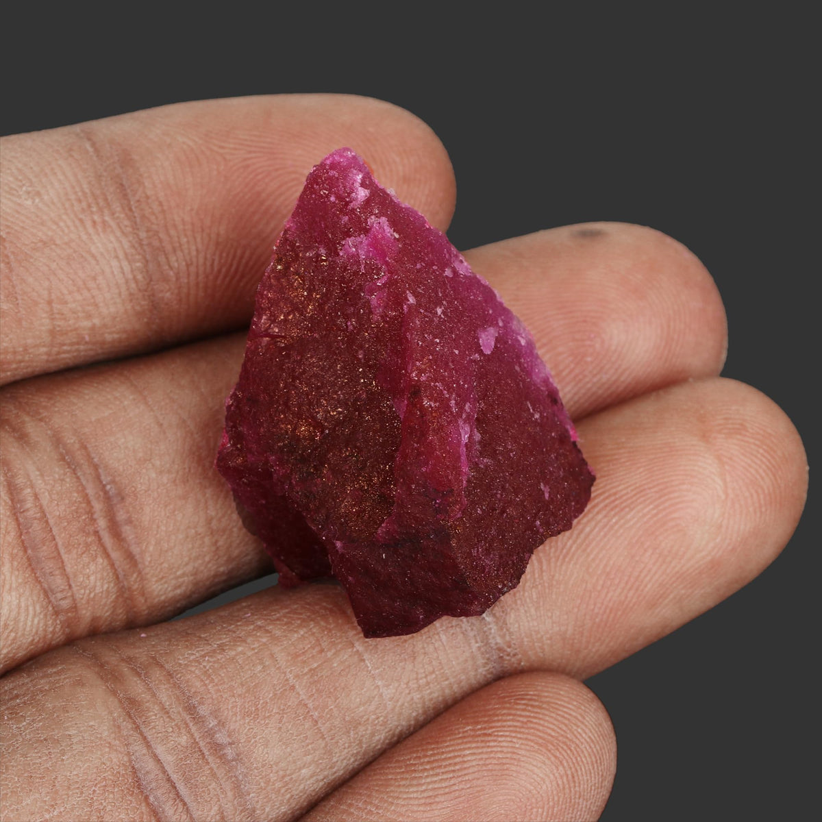 REAL-GEMS Genuine Natural Ruby Rough Stone 10.00 Ct Certified Uncut Ruby Red Ruby Healing Crystal Loose Gemstone