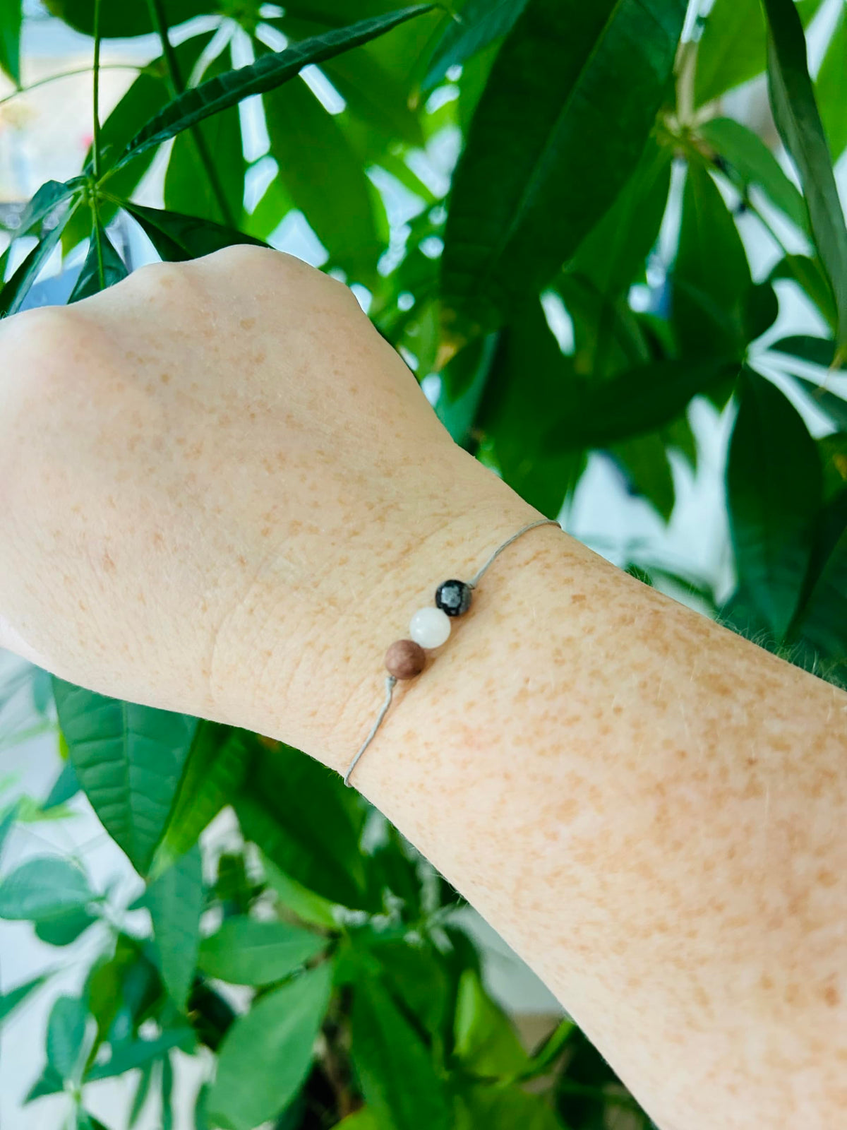 Grief Crystals | Crystal bracelet | Rhodonite Moonstone Snowflake Obsidian Gemstones | Grief Bracelet | Bereavment Gift
