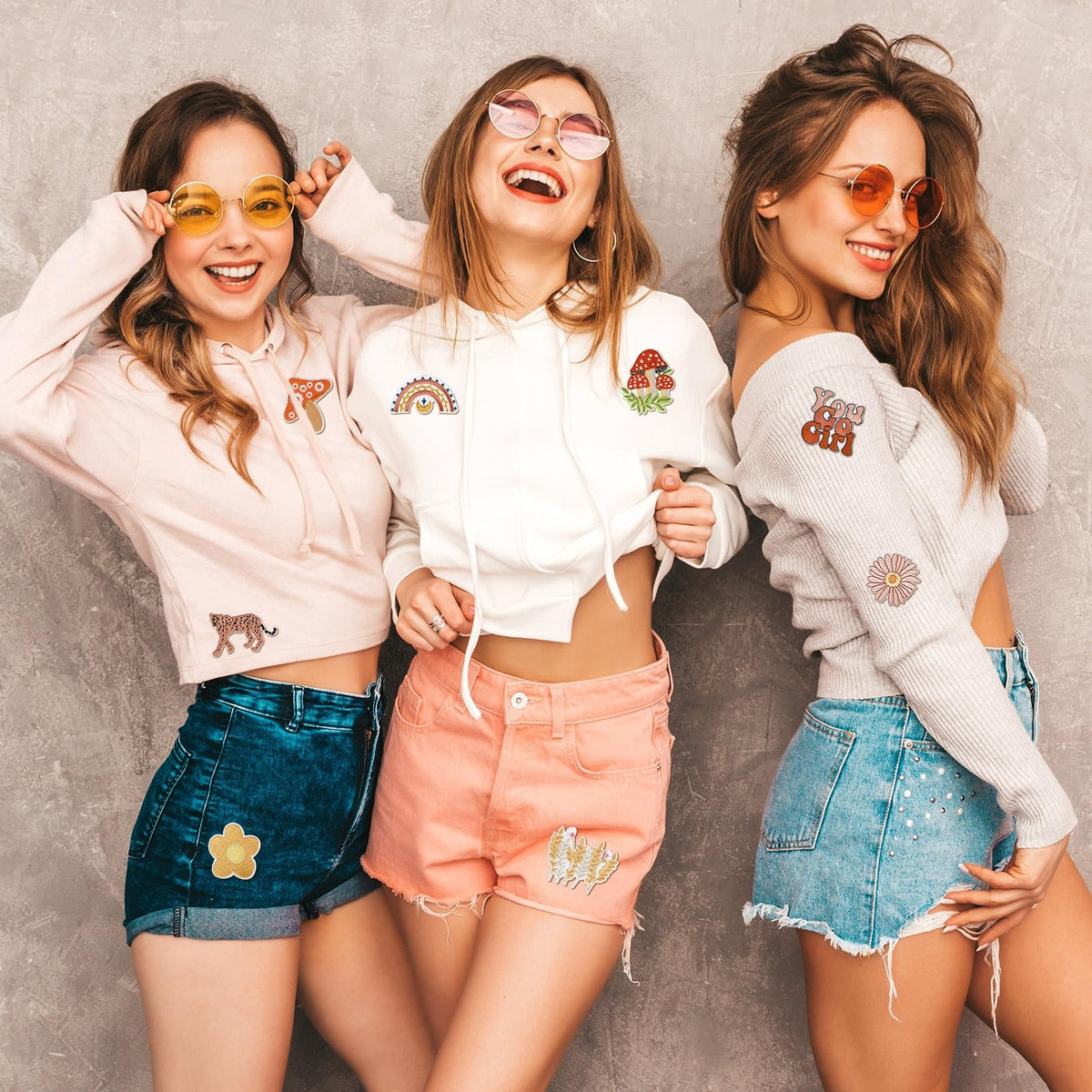 AUGSUN 36-Pack Vintage Iron On Patches, Boho Iron On Patches Girly Aesthetic Embroidered Patch, Cute Boho Sew On Applique Patches for Clothes, Hat, Backpack, Jackets
