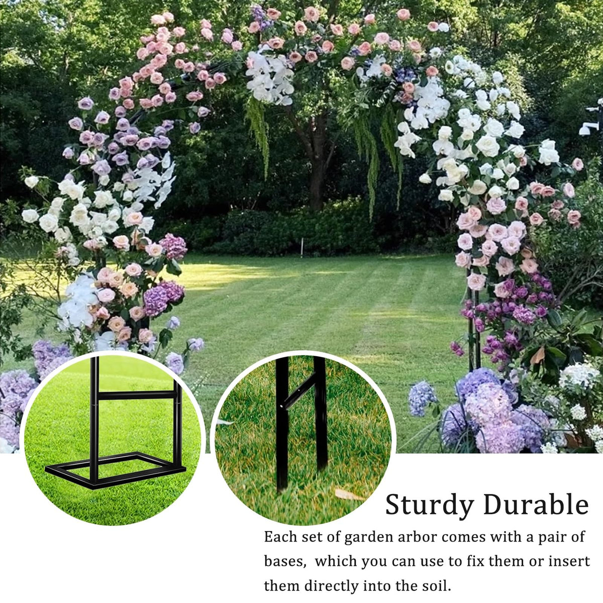 Metal Garden Arch Pergola Trellis for Climbing Plants Wedding & Event Decor Roses Bridal Party Backdrop Stand Flower Arch Arbor Outdoor Garden Trellis for Various Climbing Plants 2