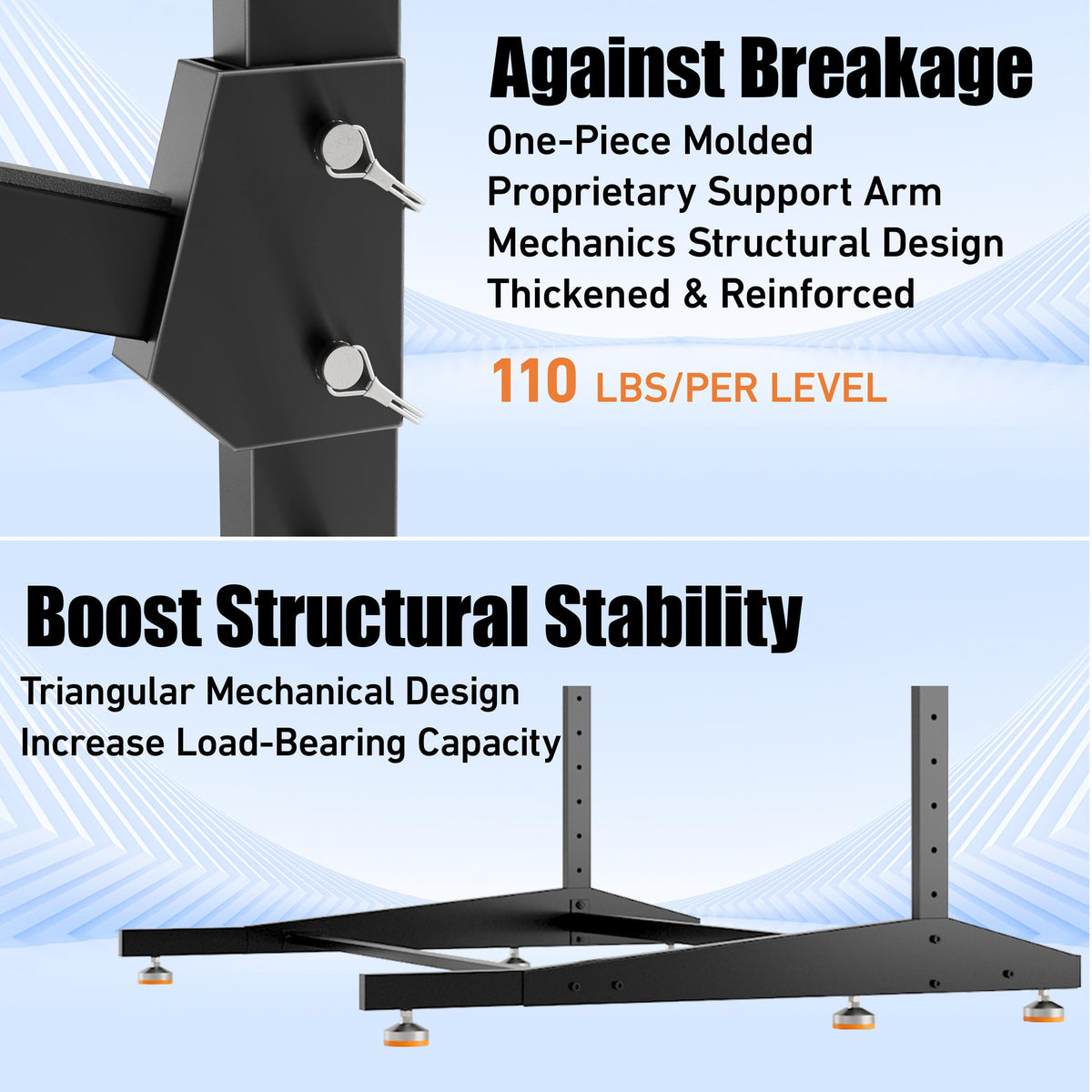AlloyLake 3-Tier Freestanding Kayak Storage Rack, Heavy Duty Outdoor Canoe Stand for Garage & Dock, 330 lbs Capacity, Rust-Proof 304 Stainless Steel Hardware (Black)