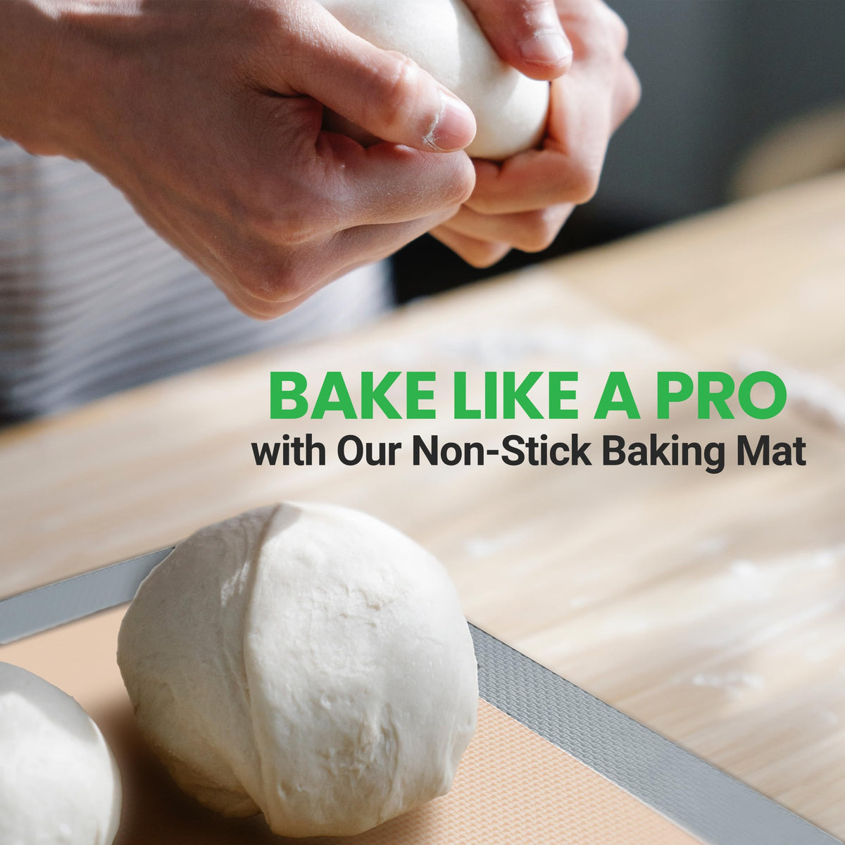 Nutrichef Silicone Baking Mats - 2 Non-stick Food-Grade Silicone Mats - Perfect for Full Baking Pans 24.4 x 16.5 IN - Oven-safe Up to 480 Degrees F - Suitable for Ovens, Freezers, & Dishwashers - Grey