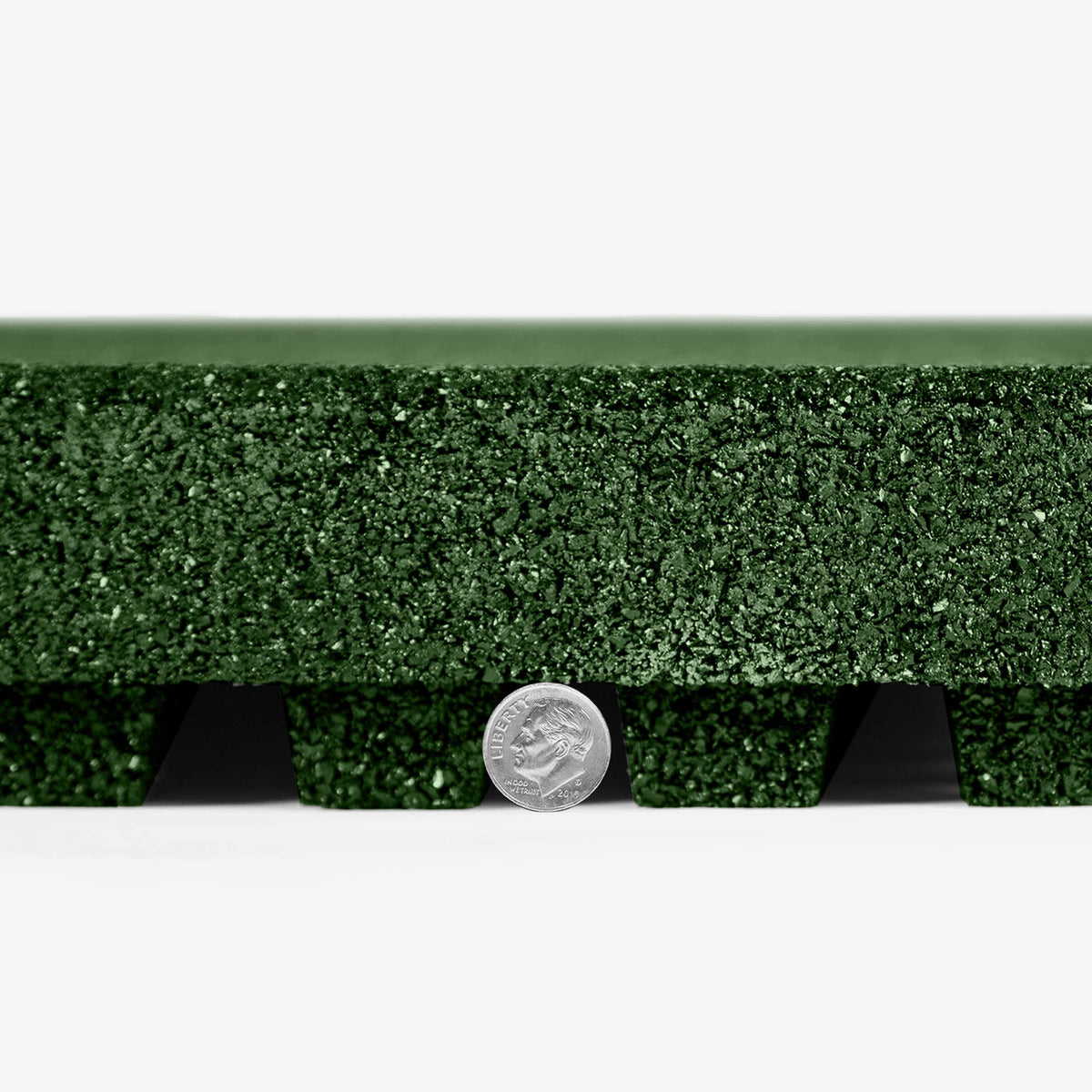 IncStores 2.5 Inch Thick Jamboree Rubber Interlocking Floor 2' x 2' Tiles | Heavy Duty Rubber Outdoor Tiles to Build Better Playgrounds at Homes, Schools, and Daycares | Green, 75 Tiles