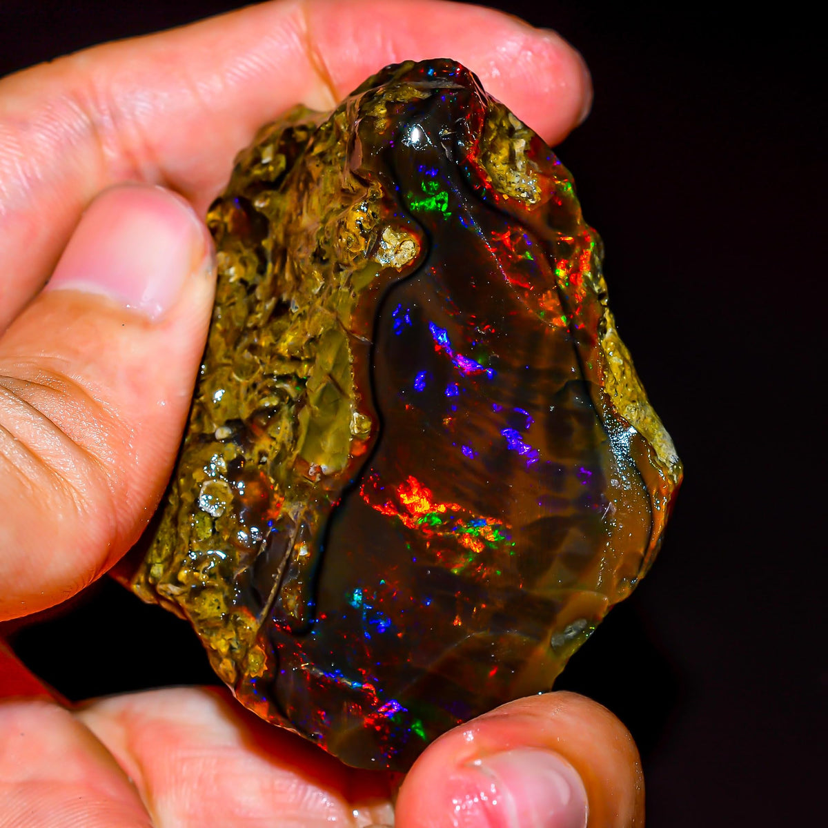 233 Ct Natural Ethiopian Opal Rough | Raw Welo Gemstone 55x50 mm KR45-3
